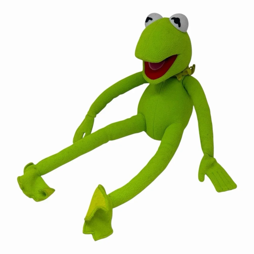 Disney Muppets Kermit the Frog Plush 16 Inch‎ Green Stuffed Animal Jim Henson